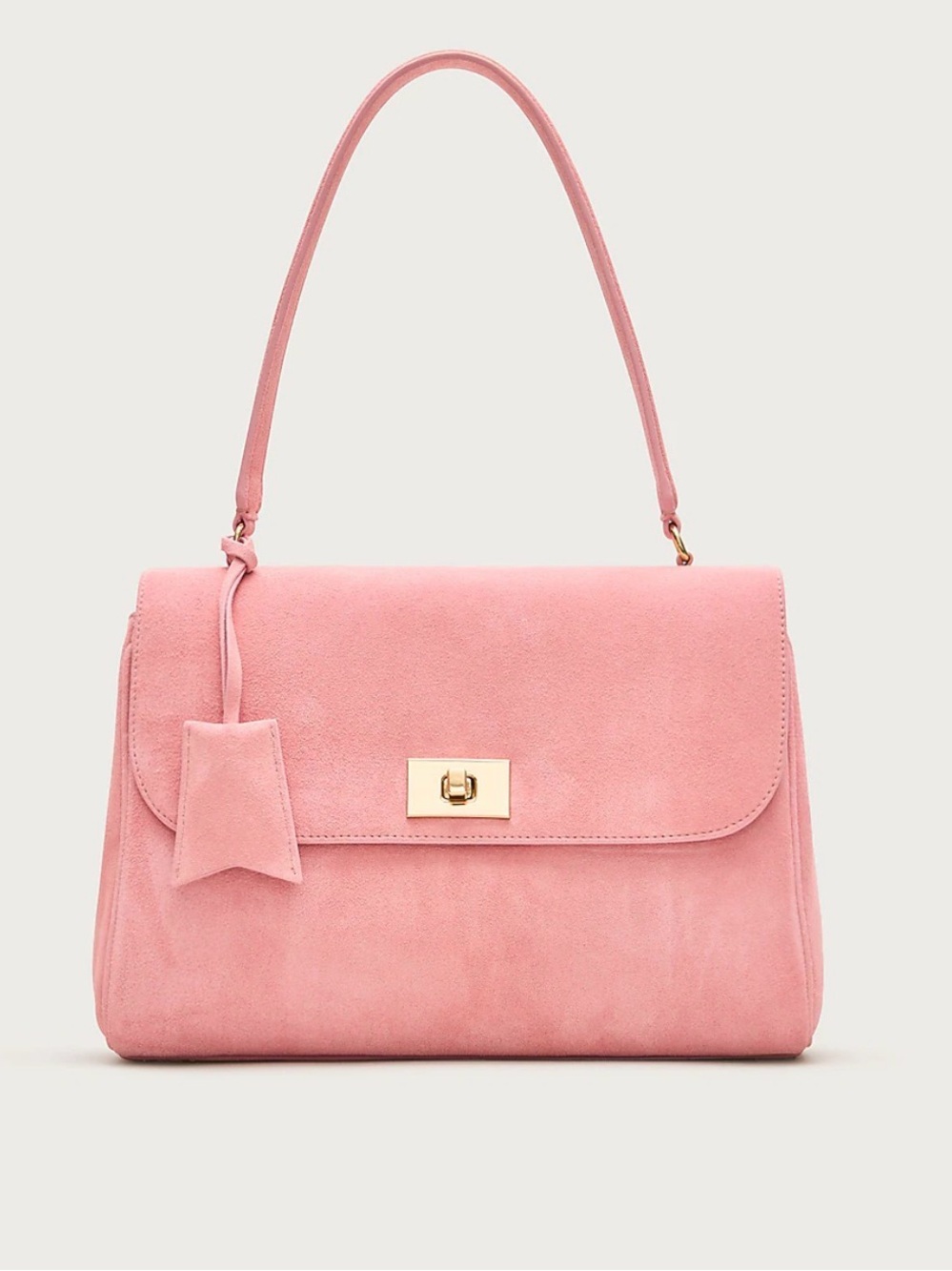 J. Crew Pink Suede Top-Handle Shoulder Bag - Women